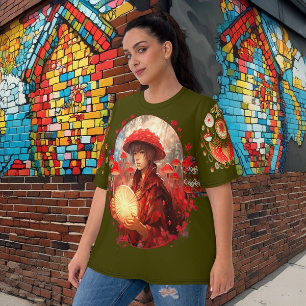 Vibrant Yakut-inspired All Over T-Shirt from Amanita Collection.